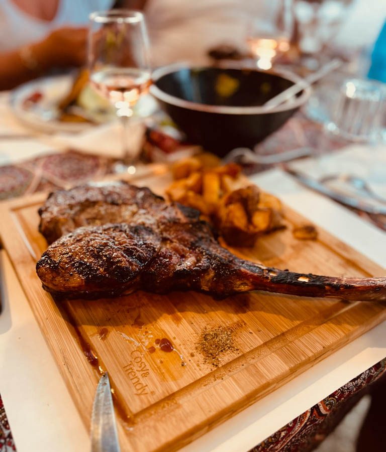 Wonderfully cooked steak